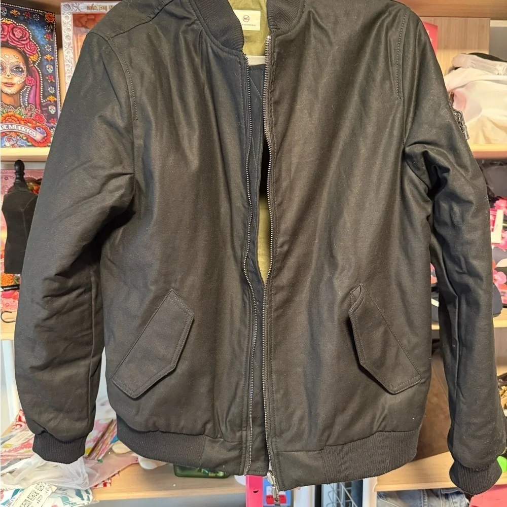 AG Adriano Goldschmied Men’s Black Bomber Jack NWOT M